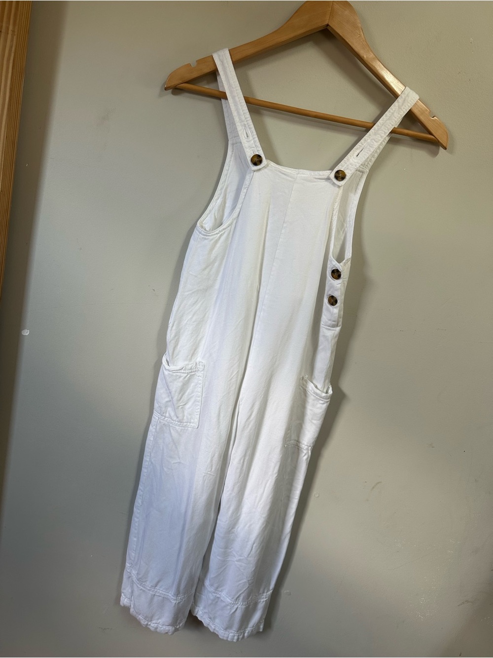 Habitual White Girl’s Overalls with Button Straps